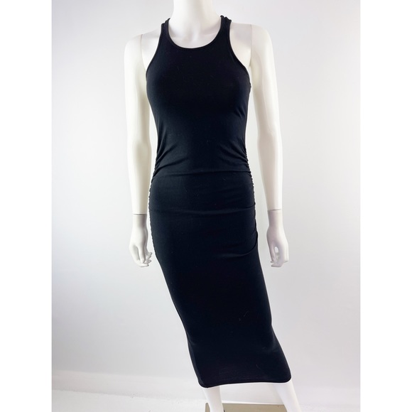 Michael Stars Dresses & Skirts - Michael Stars Women's Black Sleeveless Racerback Bodycon Midi Dress Size XS